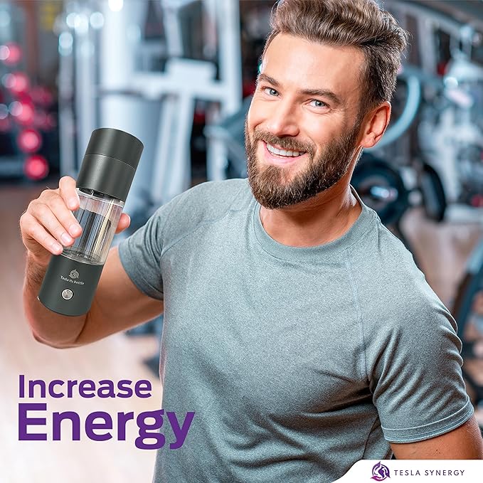 Tesla H2 Bottle Premium Hydrogen Water Bottle, Hydrogen-Rich Water Bottle, Hydrogen Water Generator, H2 Water Bottle, Portable Hydrogen Water Bottle, Hydrogen Water Maker, Hydrogen Water Machine