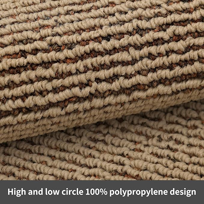 COSY HOMEER 24x35 Inch/24X60 Inch Kitchen Rug Mats Made of 100% Polypropylene Strip TPR Backing 2 Pieces Soft Kitchen Mat Specialized in Anti Slippery and Machine Washable,Beige