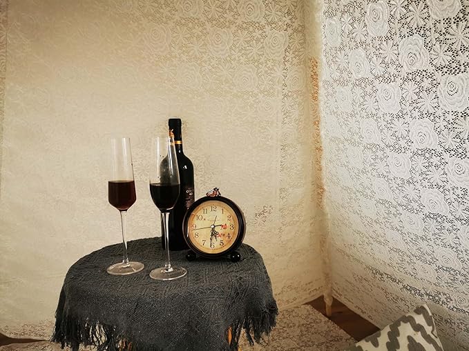 Miyaya 5-Sided Lace Huge Teepee, Indoor/Outdoor Party Central, 80" x 80" x 87" Indian Style Adult Tent,Princess Lace Party,Wedding Teepee, Beach Tent,Picnic Tent (White)