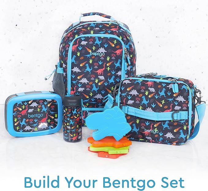 Bentgo Kids Water Bottle - Leak-Proof, Durable Tritan™, BPA-Free 15 oz. Cup for Kids/Toddlers Ages 3+ - Flip-Up Straw & Dishwasher Safe for School, Sports, Daycare & Camp (Dinosaur)