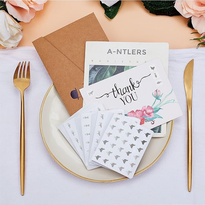 OLYCRAFT 1200pcs 4 Styles Silver Meal Stickers 1 Inch Food Choice Sticker Cow/Chicken/Fish/Carrot Wedding Meal Indicator Stickers Kitchen Stickers Meal Stickers for Place Card Wedding Party Supplies