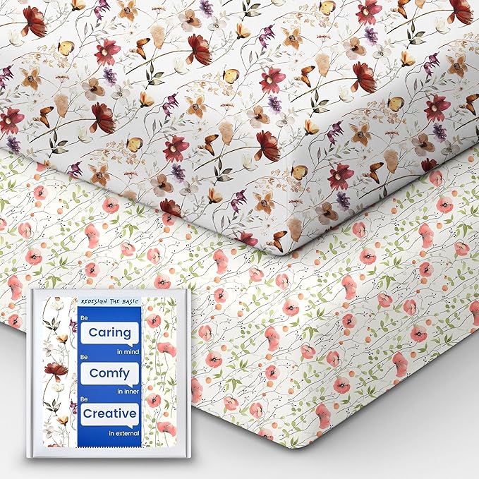 Premium Fitted Baby Boy Crib Sheets for Standard Crib Mattress - Ultra-Soft Jersey Knit Crib Mattress Sheet, Safe and Snug, Durable, Stylish Crib Sheet, 28''x52''x9'' Extra Deep Pocket