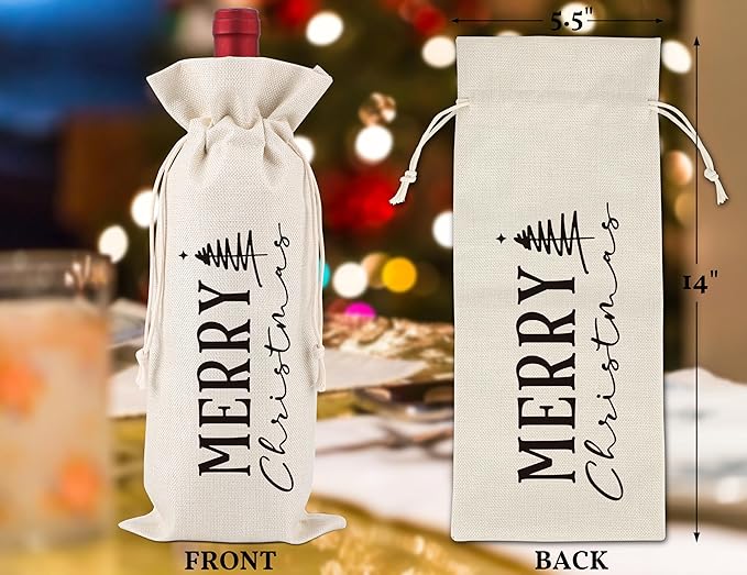 Christmas Wine Gift Bags,Pairs Well With Christmas,Christmas Wine Bags,Wine Gift Bag,Christmas Drawstring Wine Bag,Christmas Party Favors,Holiday Party Favors,1 Drawstring Gift Wine Bag,Q35