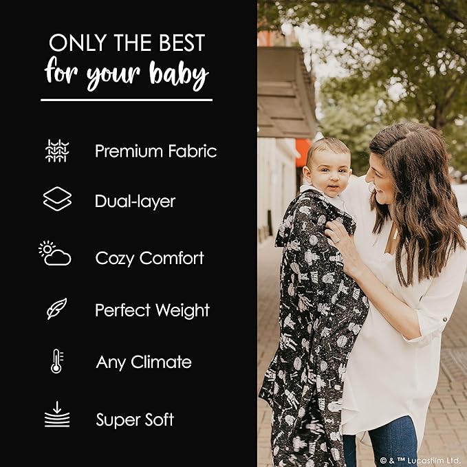 Milk Snob Disney Baby Blanket - Soft, Secure, and Stylish Swaddle Blanket for Newborns to Toddlers - A Versatile Receiving Blanket for Boys & Girls - 34" x 34" (Little Rebel)