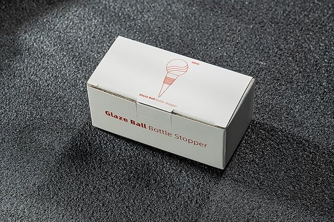 Murano Glass Art Wine Bottle Stopper with Purple and Champagne Glass Ball, Beverage Bottle Stoppers For Gifts, Bar, Holiday Party, Wedding, Pack of 1