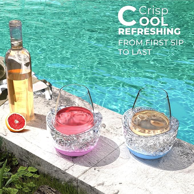 Wine Glass Chiller Wine Chiller Keep the Chill in Your Glass-Wine Cooler (YELLOW)