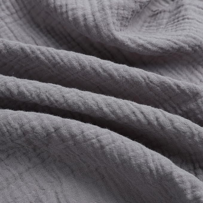 Muslin Bassinet Sheets 29"x 14" for Chicco LullaGo Anywhere, Baby Bjorn Cradle and Other Same Size Mattress Pad, Snuggly Soft 100% Cotton 2 Pack, Grey and Green