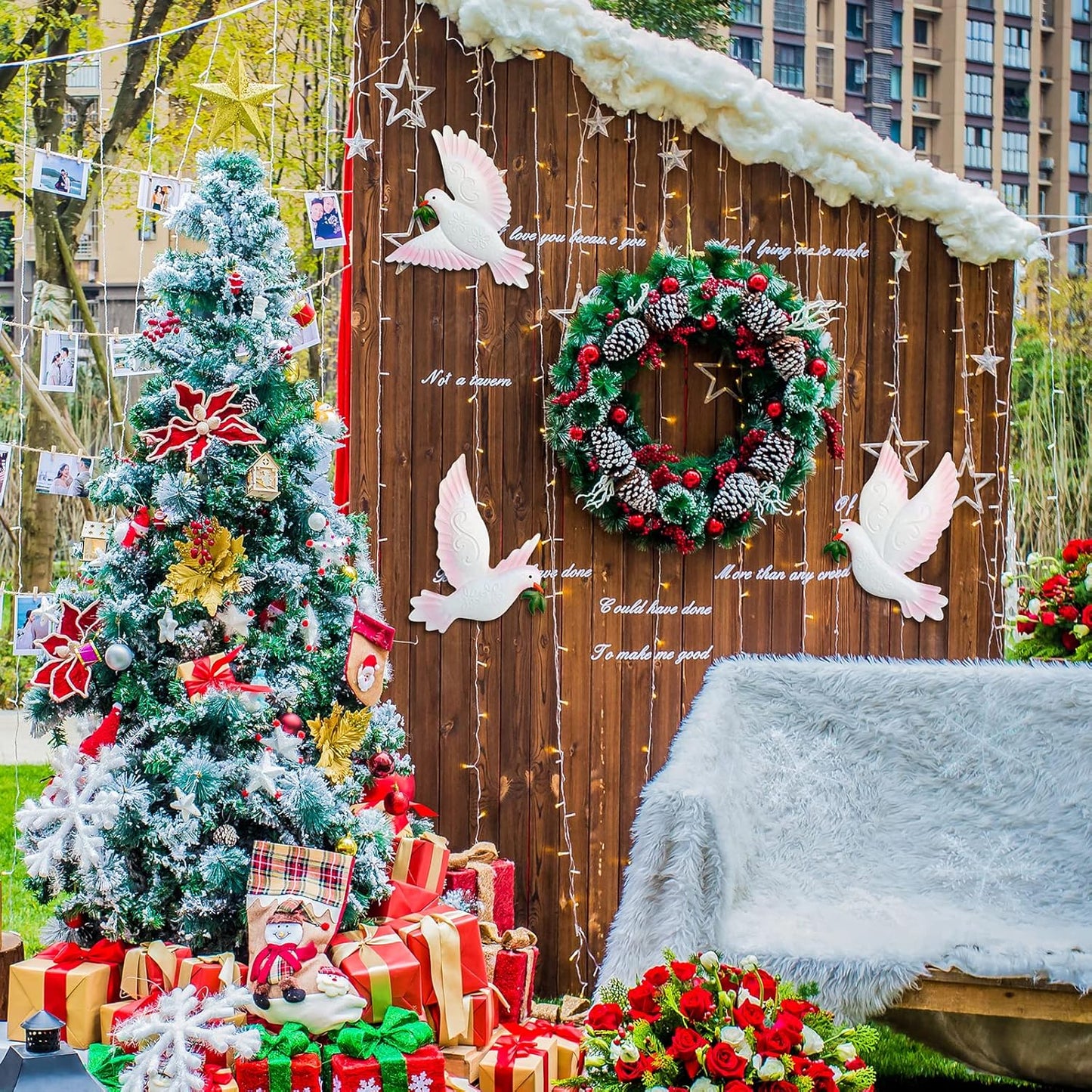 J-Fly Dove Wall Decor Metal Wall Decor Outdoor Indoor Ornament Suitable For Bathroom Living Room Garden Wall Decoration 9 Inch 3 Pack