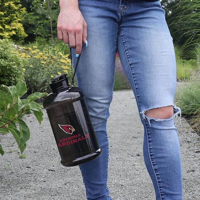 FOCO NFL Team Logo 2L Plastic Clear Large Sports Water Bottle