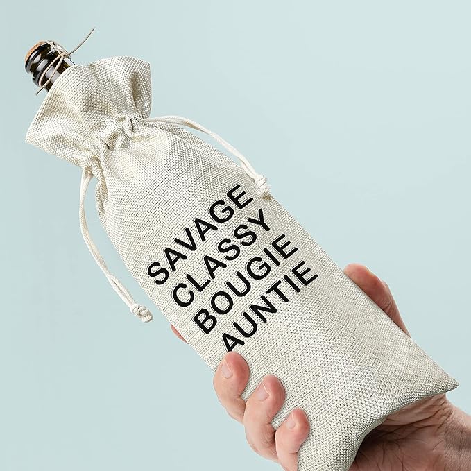 Pregnancy Announcement Wine Gift Bags - New Mom Gift Wine Bags - Cover Bag For Having New Baby - Grandparents - New Parents - Baby shower Party Supplies Favors - Mother's Day Gift - Burlap - HiMo227