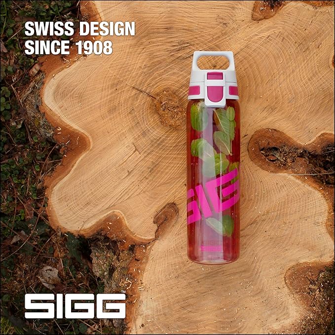 SIGG - Tritan Renew Transparent Water Bottle - Total Clear ONE MyPlanet - For Carbonated Beverages - Dishwasher Safe - With Fruit Strainer - Leakproof & Lightweight - BPA Free - 17 Oz / 25 Oz / 51 Oz