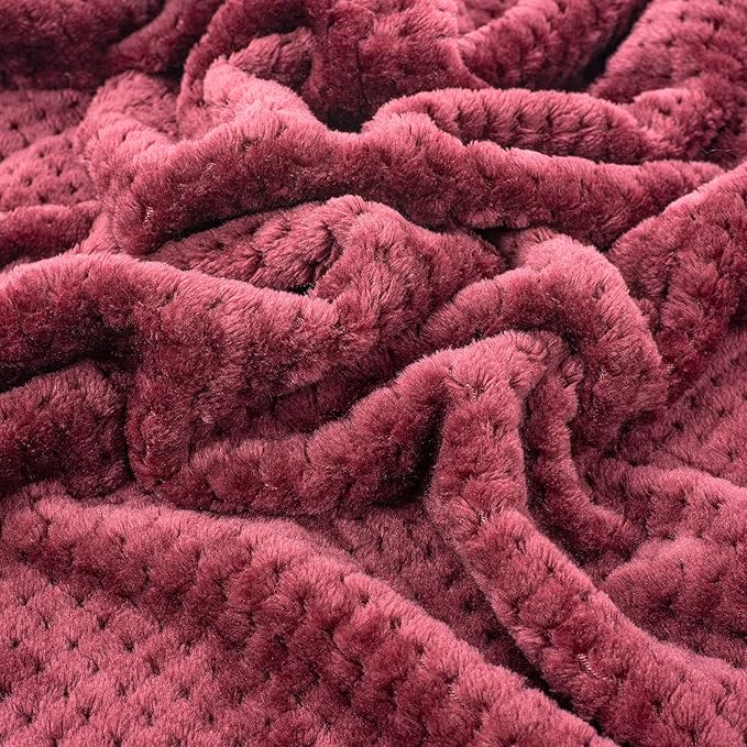 Fuzzy Blanket or Fluffy Blanket for Baby Girl or boy, Soft Warm Cozy Coral Fleece Toddler, Infant or Newborn Receiving Blanket for Crib, Stroller, Travel, Decorative (40Wx60L, M-Coral Red)