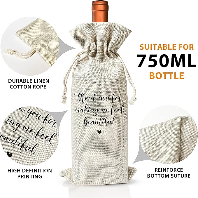 Wedding Gifts Wine Bag (1pc) - Pairs well with getting married, Engagement Gift for Couples, Gift for her, Engagement Wine Bag - Mr and Mrs Wedding Gift - Bride and Groom - Bridesmaid Gift- HiMo258