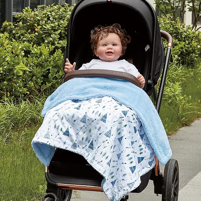 CREVENT 30''X40'' Cute Cozy Fluffy Warm Baby Blanket for Girls Boys Infants Toddlers' Bedding/Crib/Cot/Stroller, Baby Shower Birthday Newborn's Gift - Christmas Tree