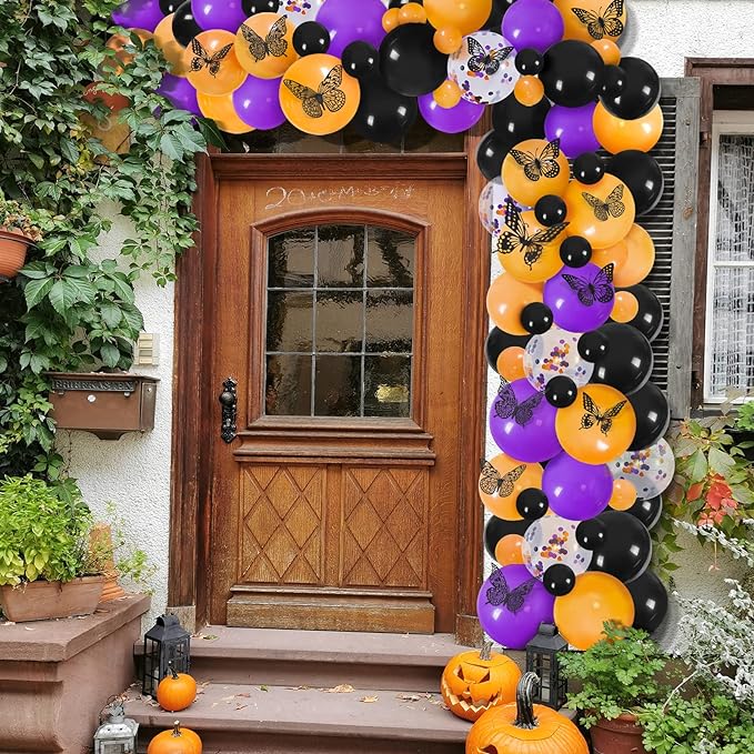 SAOROPEB 3D Butterfly Wall Decor 48 Pcs 4 Styles 3 Sizes-Butterfly Birthday Decorations&Butterfly Party Decorations&Butterfly Cake Decorations-Removable Gold Butterfly Decorations (Black)