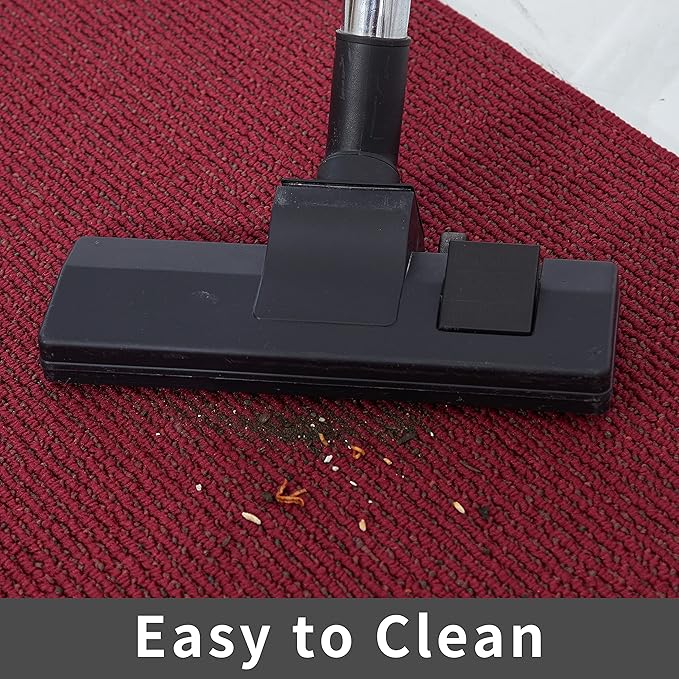 COSY HOMEER 24X60 Inch Kitchen Rug Mats Made of 100% Polypropylene Strip TPR Backing Soft Kitchen Mat Specialized in Anti Slippery and Machine Washable,for Kitchen, Floor Home,Office,Sink,Laundry,Red