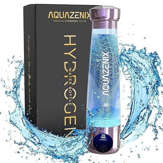 Premium Hydrogen Water Generator - 3500 ppb Hydrogen-Rich Water, Advanced SPE/PEM Technology, OLED Display, Rechargeable Battery, Lilac