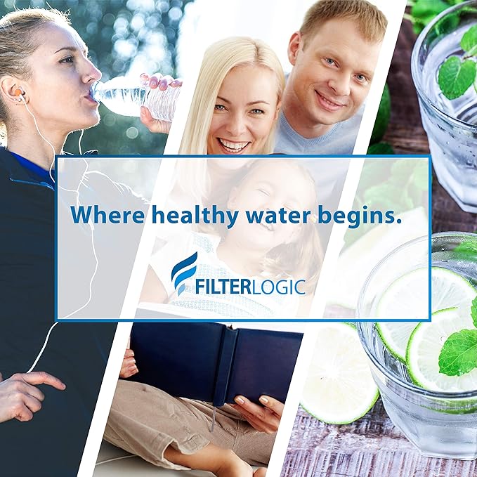 Filterlogic FXHTC Water Filter, Whole House Water Filter, Replacement for GE® FXHTC, GXWH40L, American Plumber W10-PR, Culligan® RFC-BBSA, W10-BC, Carbon Filters, 5 Micron, Pack of 2