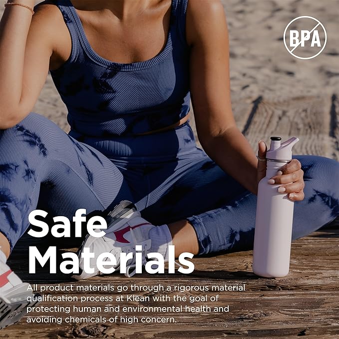 KLEAN KANTEEN Heavenly Pink Classic Water Bottle with Sport Cap, 1 EA