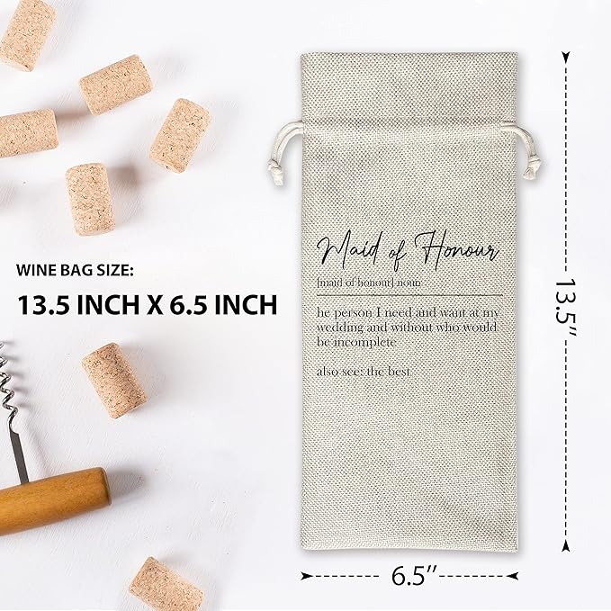 Pregnancy Announcement Wine Gift Bags - New Mom Gift Wine Bags - Cover Bag For Having New Baby - Grandparents - New Parents - Baby shower Party Supplies Favors - Mother's Day Gift - Burlap - HiMo266