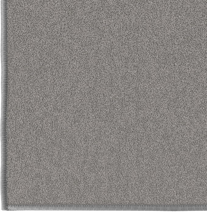 Machine Washable Modern Solid Design Non-Slip Rubberback 2x3 Traditional Area Rug for Entryway, Bedroom, Kitchen, Bathroom, 2'3" x 3', Gray