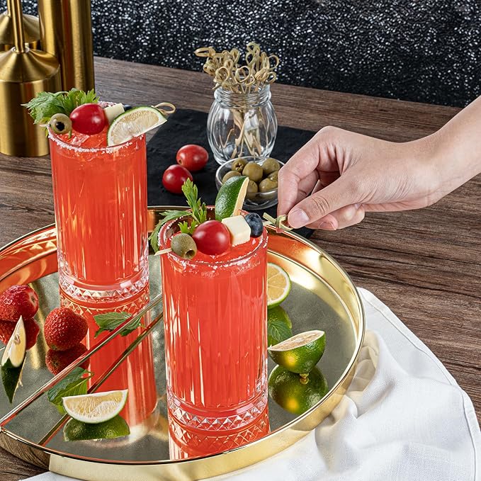 Restaurantware 4 Inch Twisted Bamboo Skewers 1000 Sturdy Disposable Bamboo Food Picks - Sturdy Looped Knot Bamboo Appetizer Picks Sustainable For Serving Appetizers and Cocktail Garnishes