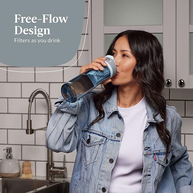 Contigo Clybourn Beverage|Water Bottles, One Size, Blue/Gray