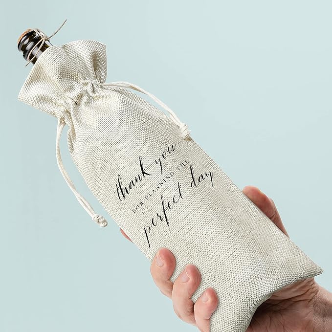 Wedding Gifts Wine Bag (1pc) - Pairs well with getting married, Engagement Gift for Couples, Gift for her, Engagement Wine Bag - Mr and Mrs Wedding Gift - Bride and Groom - Bridesmaid Gift- HiMo245