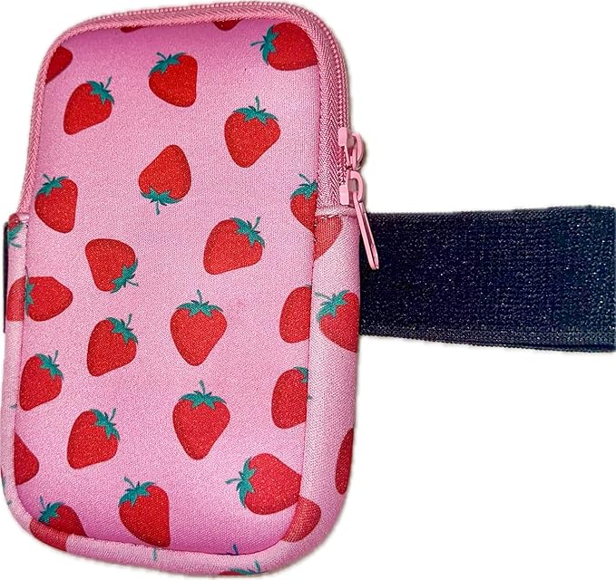 Strawberry Water Bottle Pouch Accessories for Stanley, Tumblers, Outdoor Accessories, Gym, Fanny Pack, Fits Phone, Cards, Keys, Wallet, Earphone, Sports & Adjustable Non-Slip Straps