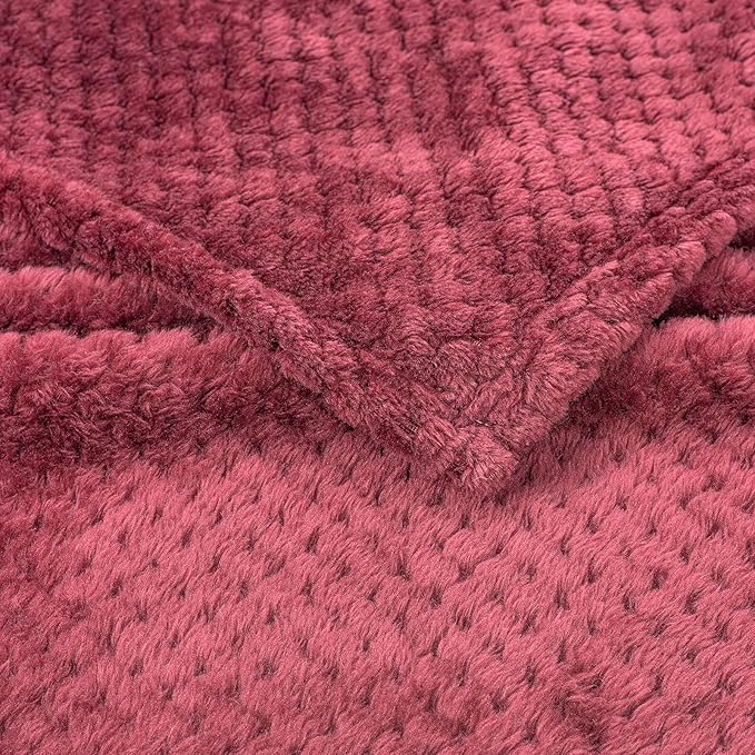 Fuzzy Blanket or Fluffy Blanket for Baby, Soft Warm Cozy Coral Fleece Toddler, Infant or Newborn Receiving Blanket for Crib, Stroller, Travel, Decorative (28Wx40L, XS-Coral Red)