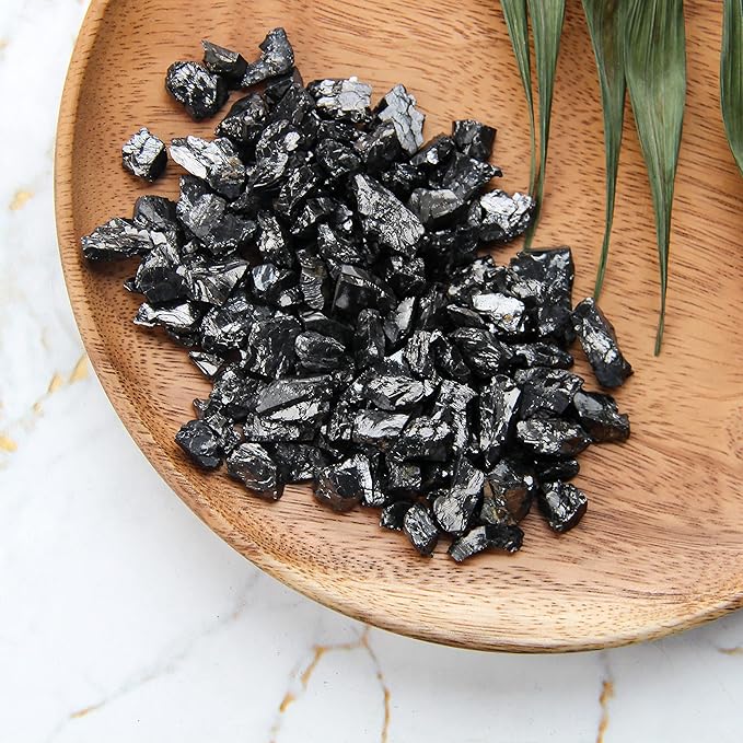 Karelian Heritage Elite Shungite Rocks for Water Purification & Filtering 0.2 lb | 0.1-0.2 oz per Stone | Certified Natural Authentic Shungite Stones from Karelia | Jewelry Making REB10