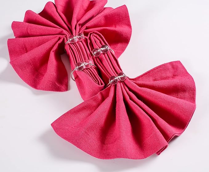 Cotton Napkins,Cloth Napkins,Dinner Napkins Cloth,Dinner Napkins,Cloth Napkins Set of 12 Cotton,Napkins Cloth,Cloth Napkins cotton,Cotton Dinner Napkins,Machine Washable Napkin 18x18 Magenta