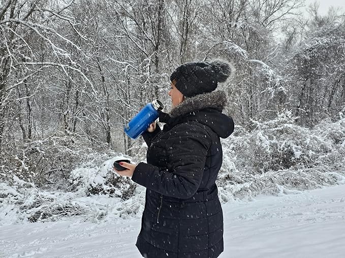 32oz Stainless Steel Sports Water Bottle with Straw Lid - Leak-Proof, Durable Design for Hydration on the Go During Workouts, Travel & Outdoor Activities, Large, Blod Blue