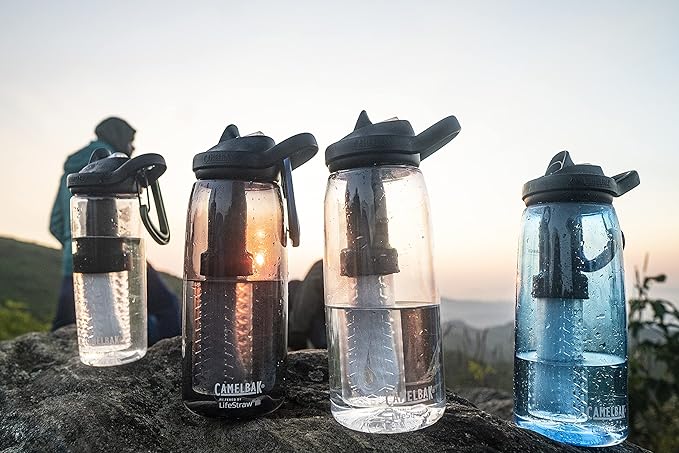 CamelBak eddy+ Water Filter Water Bottle by LifeStraw Integrated 2-Stage Filter Straw - For Hiking, Backpacking, Travel, and Emergency Preparedness