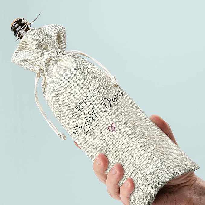 Wedding Gifts Wine Bag (1pc) - Pairs well with getting married, Engagement Gift for Couples, Gift for her, Engagement Wine Bag - Mr and Mrs Wedding Gift - Bride and Groom - Bridesmaid Gift- HiMo251