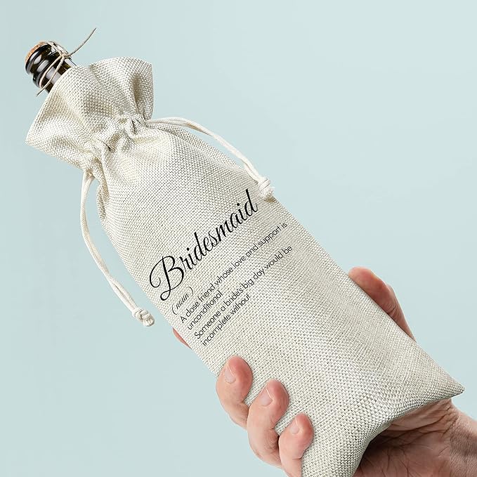 Wedding Gifts Wine Bag (1pc) - Pairs well with getting married, Engagement Gift for Couples, Gift for her, Engagement Wine Bag - Mr and Mrs Wedding Gift - Bride and Groom - Bridesmaid Gift- HiMo234