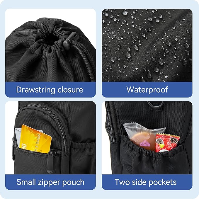 Water Bottle Carrier Bag with Strap, Water Bottle Holder for 25 32 40 oz Sports Water Jugs Bottles,Sports Water Bottle Accessories for Hiking Travelling Camping