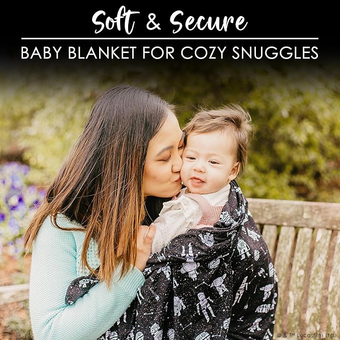 Milk Snob Disney Baby Blanket - Soft, Secure, and Stylish Swaddle Blanket for Newborns to Toddlers - A Versatile Receiving Blanket for Boys & Girls - 34" x 34" (Little Rebel)