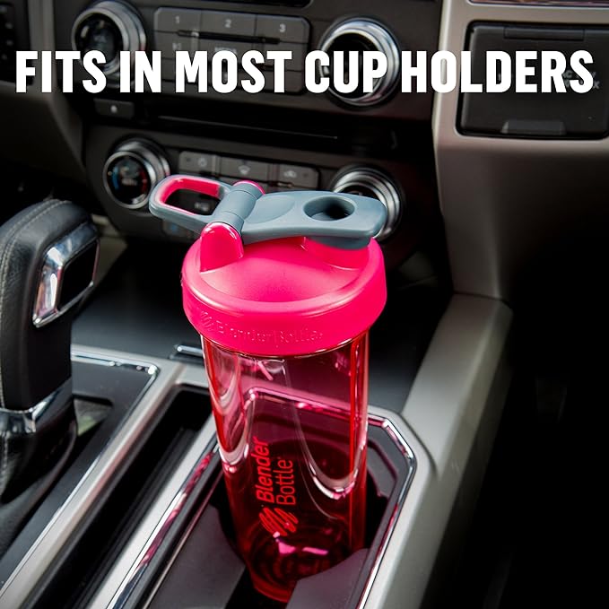 BlenderBottle Shaker Bottle Pro Series Perfect for Protein Shakes and Pre Workout, 24-Ounce, Black/Clear