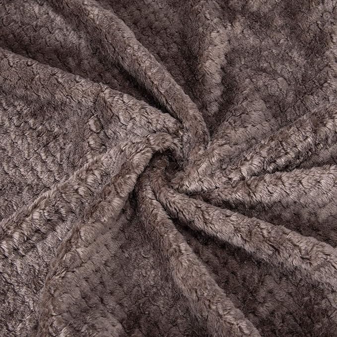 Fuzzy Throw Blanket, Plush Fleece Blankets for adults, Toddler, boys and Girls, Warm Soft Blankets and Throws for Bed, Couch, Sofa, Travel and Outdoor, Camping (Full Twin(70"x80"), XL2-Eagle Grey)