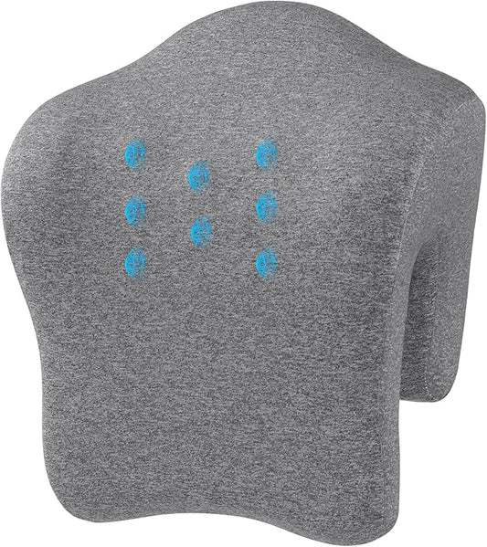 BALAPET Memory Neck Support for Office Chair, Headrest Pillow for Neck Pressure Relief Improved Posture for Working Chair, Car, Sofa, Plane and Travel, Light Grey