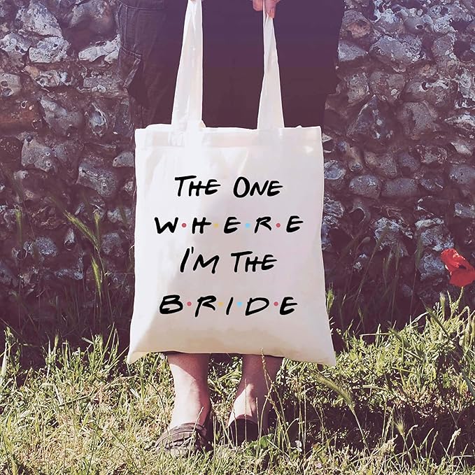 Bride Gift,The One Where I'm the Bride,Engagement Gift,Bride to Be Gift,Newly Engaged,Bridal Shower Gifts,Bachelorette Party Gifts,Friends TV Show,Tote Bag Gift