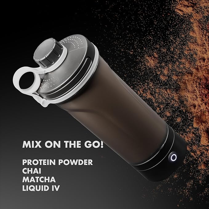 Electric Shaker Bottle, Portable Blender Protein Shaker, USB Rechargeable MixMate Blender For Protein Shakes Pre Workout Greens Coffee Pancake Mix Cocktail Cocktails (Pink a Boo)