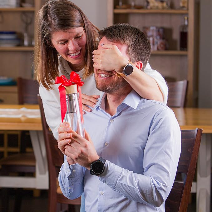 Umami Glass Water Bottle With Tea Infuser And Non Slip Sleeve. Double Wall Borosilicate. Travel Tumbler With Bamboo Lid. 17oz. Design: Torii (Clear Torii)