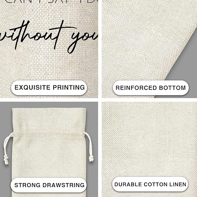 Officiant Gifts Wine Bag - Gifts For Wedding Officiant,Wedding Host,Pastor Gift Ideas - Cotton Burlap Wine Bag (1 Pcs) - WB050