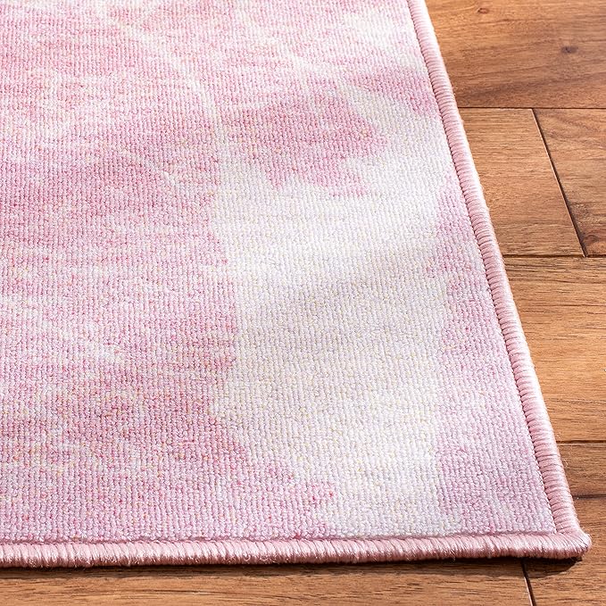 SAFAVIEH Disney Princess Collection Machine Washable Slip Resistant 2'3" x 3'9" Pink/Purple DSN507U Kids Bedroom Nursery Playroom Area Rug