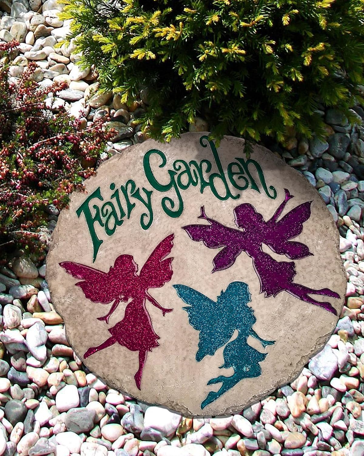Spoontiques - Garden Décor - Yoga Frog Stepping Stone - Decorative Stone for Garden